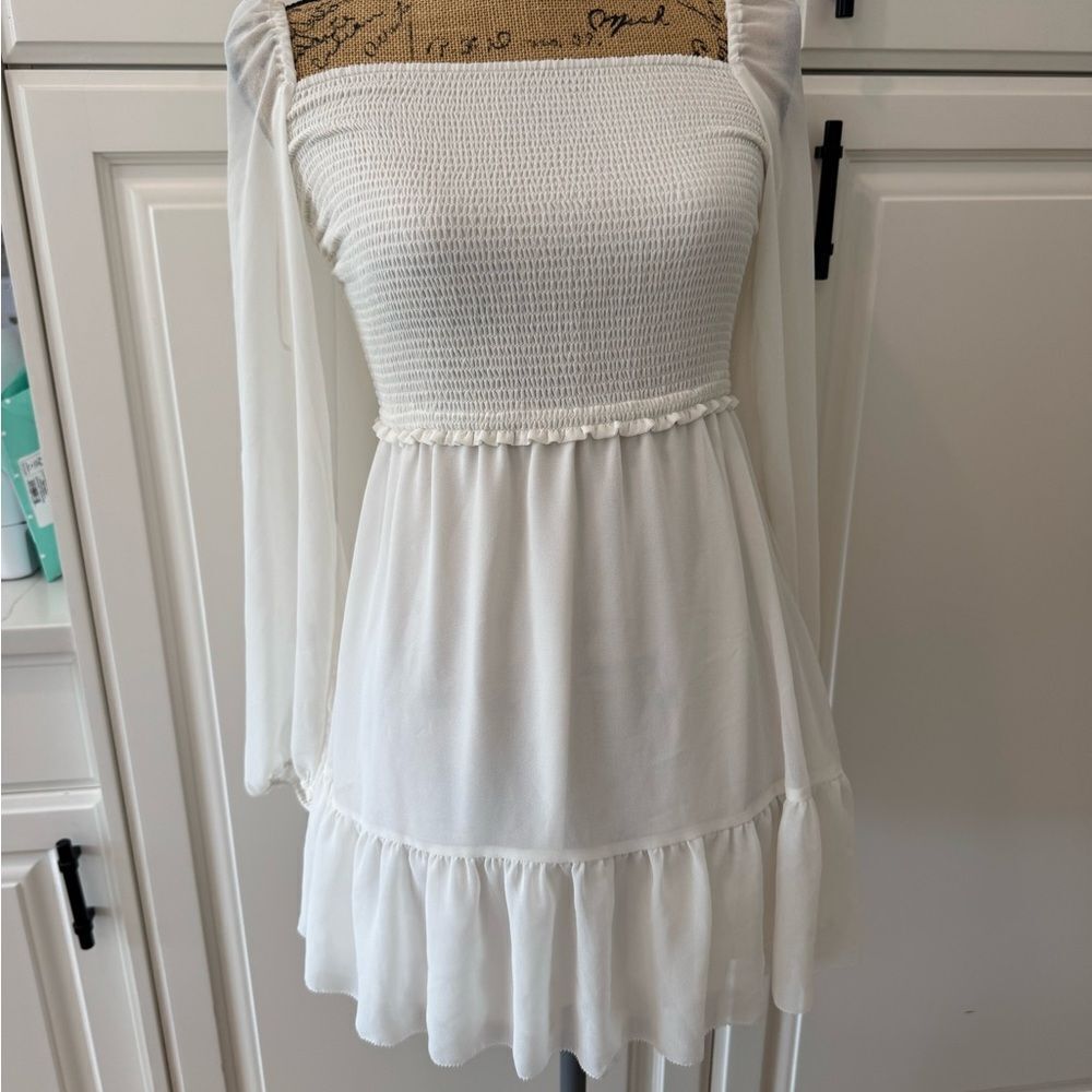 Wilfred Cream Smocked Dress